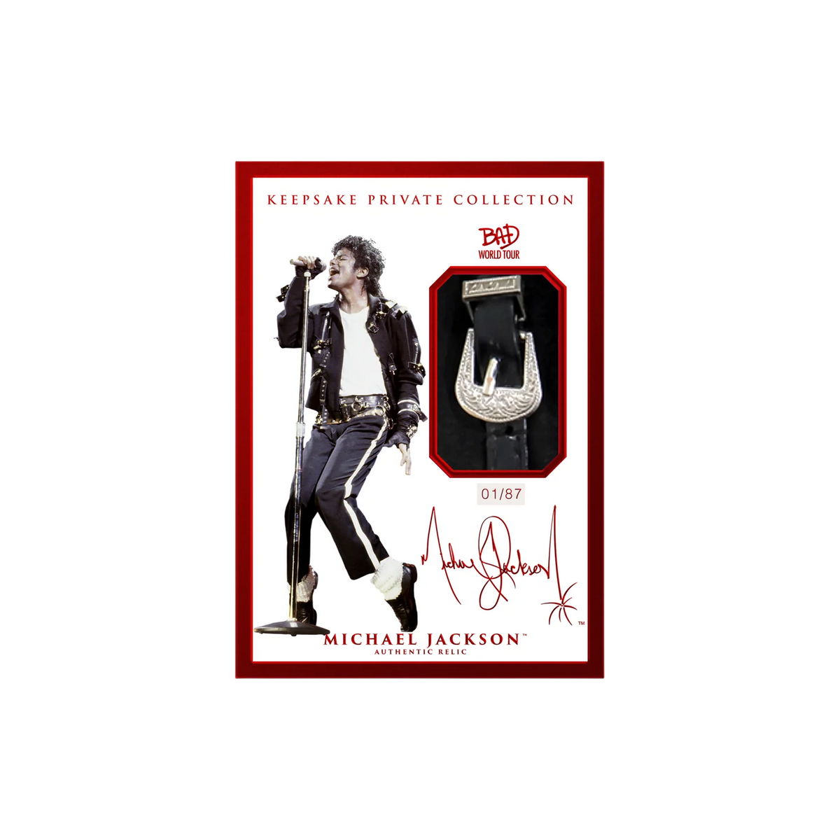 Michael Jackson BAD WORLD TOUR Keepsake Premiere Collection - Hobby Box