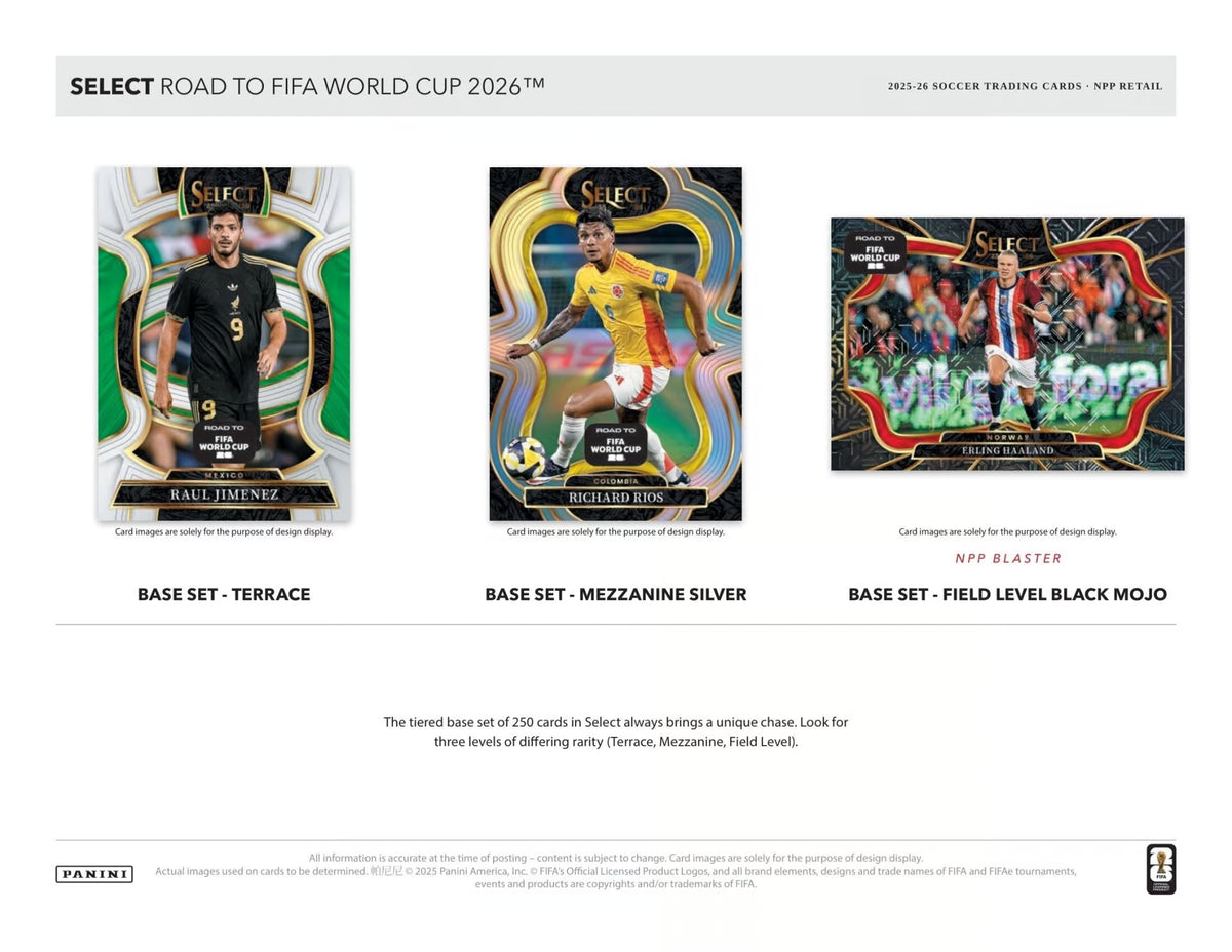 2025/26 Panini Select Road To FIFA World Cup 2026 Soccer Hobby Mega Box