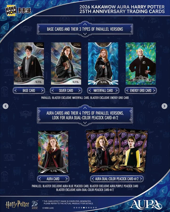 2026 Kakawow Aura Harry Potter 25th Anniversary Trading Cards - Blaster Box
