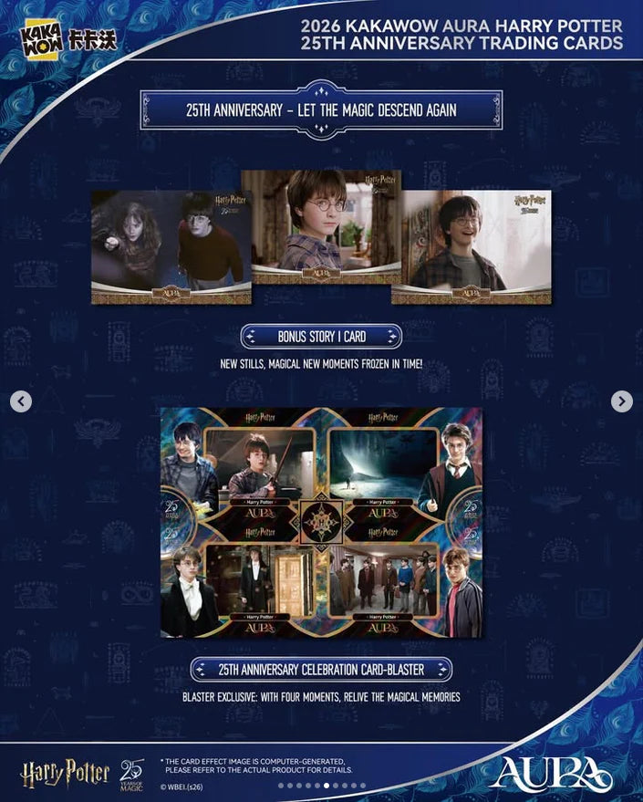 2026 Kakawow Aura Harry Potter 25th Anniversary Trading Cards - Blaster Box