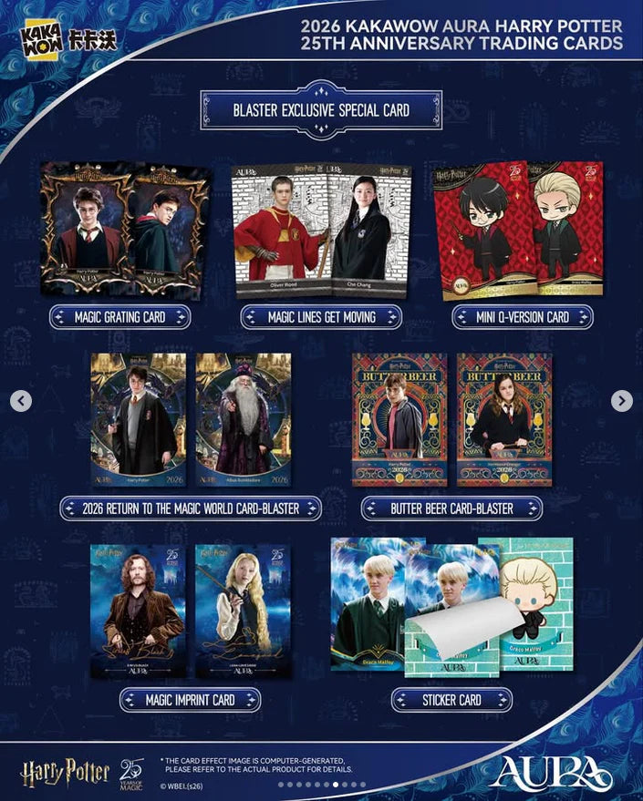 2026 Kakawow Aura Harry Potter 25th Anniversary Trading Cards - Blaster Box