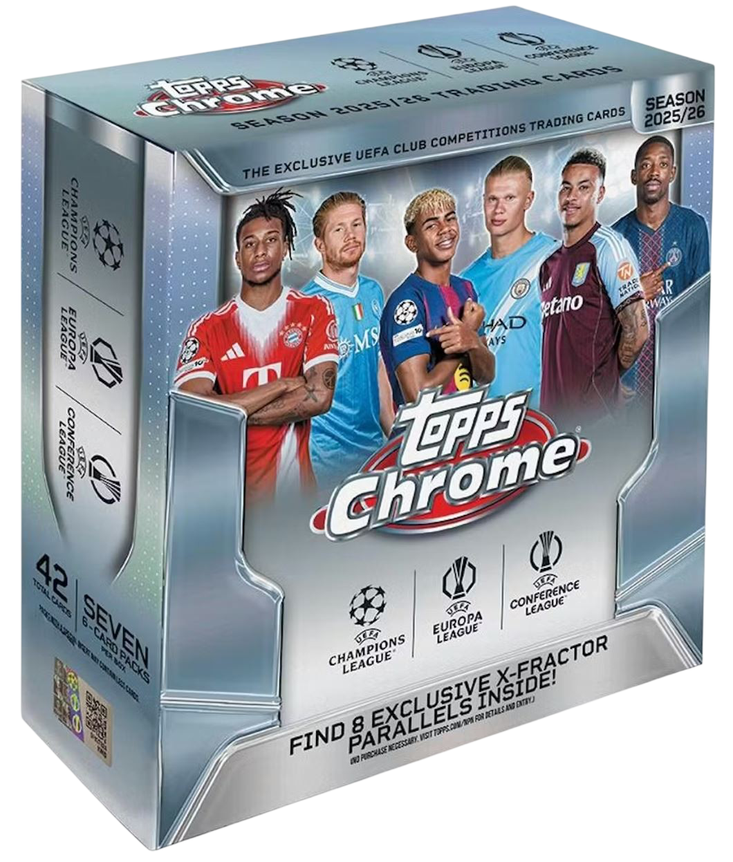 2025/26 Topps UEFA Club Competitions Chrome Soccer - Mega Box